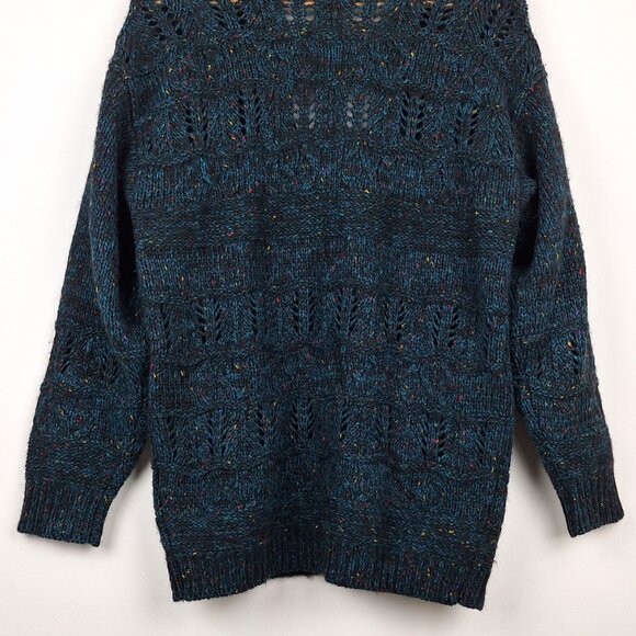 Vintage Mohair Tony Lambert Oversized Cardigan, Size L. Green Blue Color Specs - Picture 7 of 10